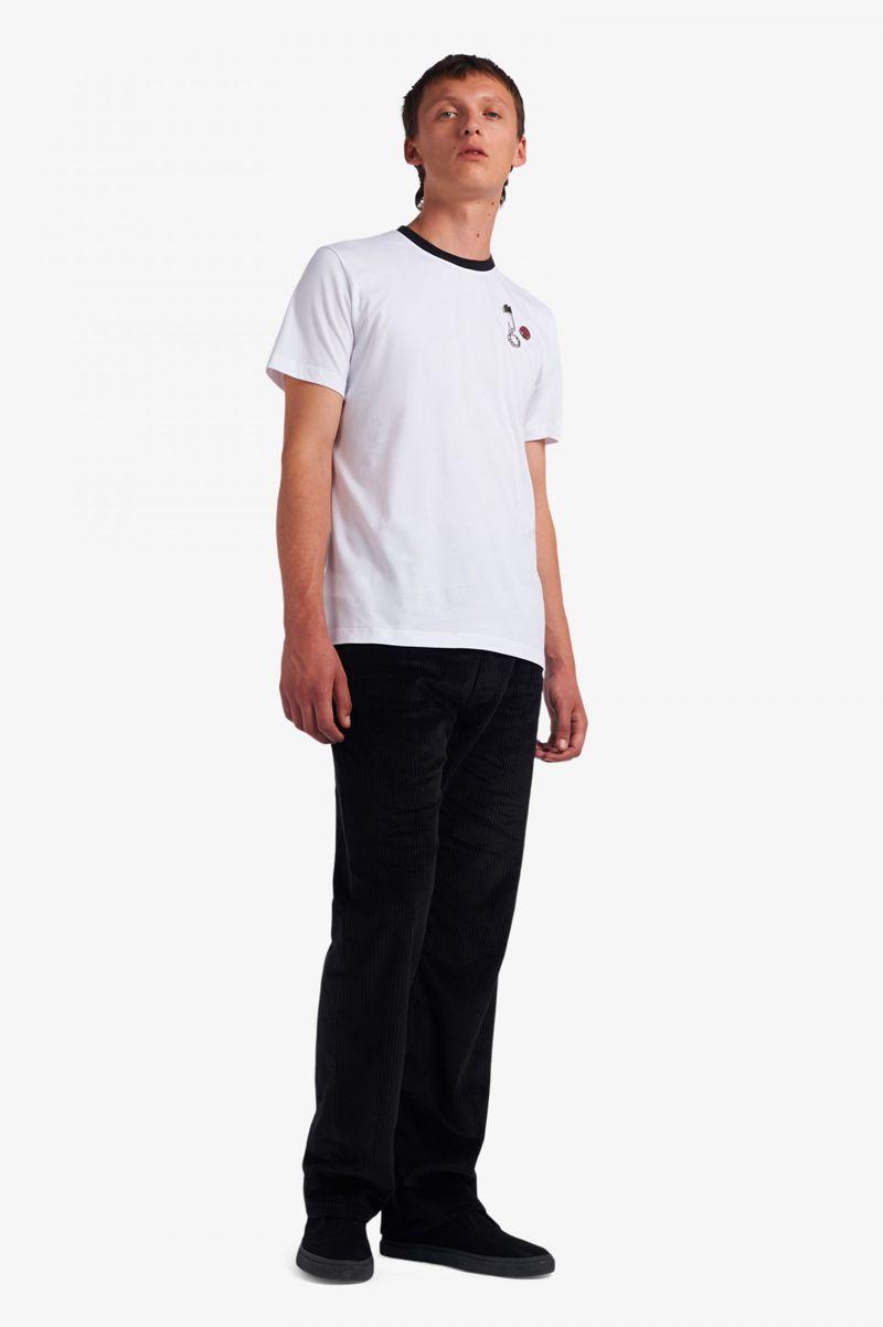 White Fred Perry SM1949 Men's T Shirts | PH 1758MQZA